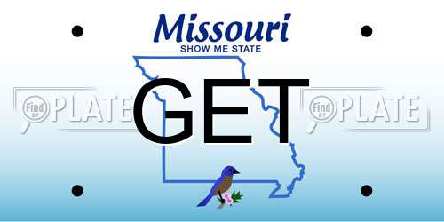 GET Missouri License Plate