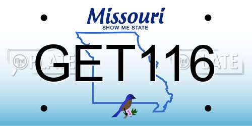 GET116 Missouri License Plate