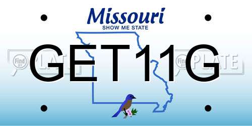 GET11G Missouri License Plate