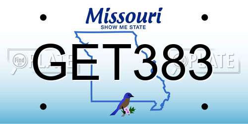 GET383 Missouri License Plate