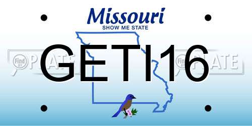 GETI16 Missouri License Plate