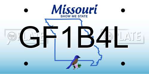 GF1B4L Missouri License Plate