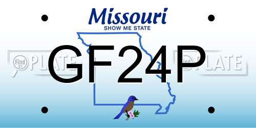 GF24P Missouri License Plate