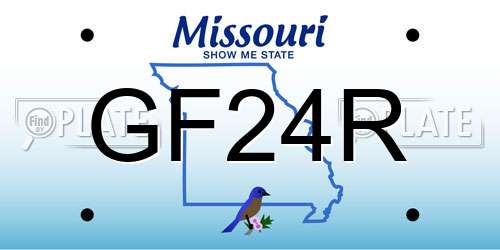 GF24R Missouri License Plate