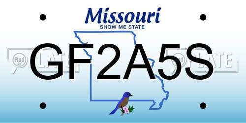 GF2A5S Missouri License Plate
