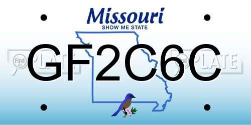 GF2C6C Missouri License Plate