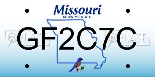 GF2C7C Missouri License Plate