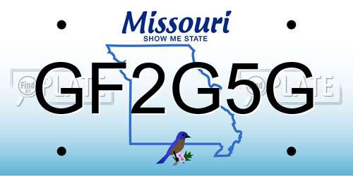 GF2G5G Missouri License Plate