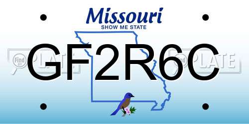 GF2R6C Missouri License Plate