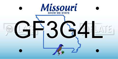 GF3G4L Missouri License Plate