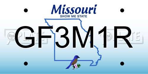 GF3M1R Missouri License Plate