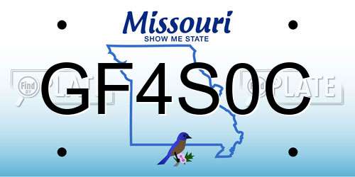 GF4S0C Missouri License Plate