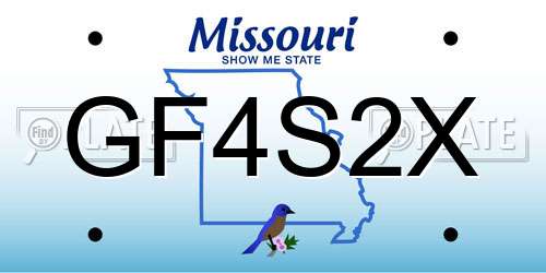 GF4S2X Missouri License Plate