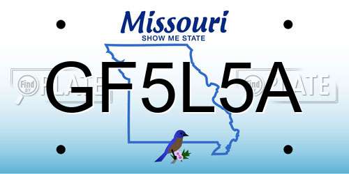 GF5L5A Missouri License Plate