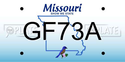 GF73A Missouri License Plate