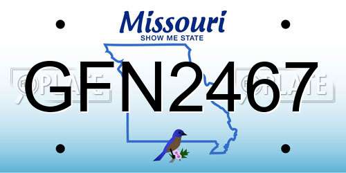 GFN2467 Missouri License Plate