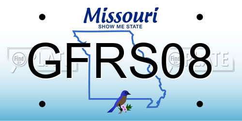 GFRS08 Missouri License Plate