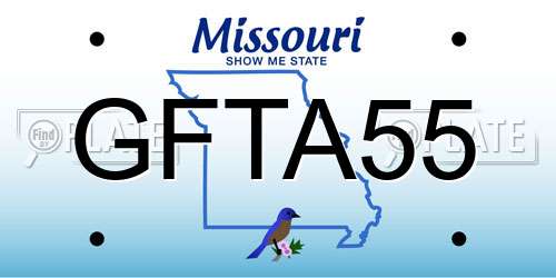 GFTA55 Missouri License Plate