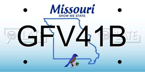 GFV41B Missouri License Plate
