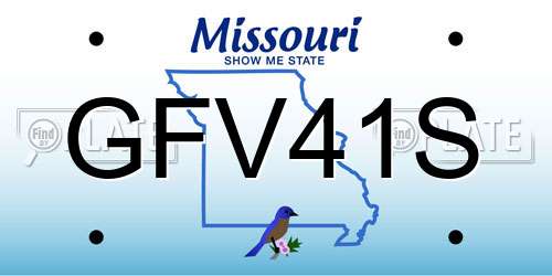 GFV41S Missouri License Plate