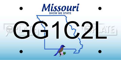 GG1C2L Missouri License Plate