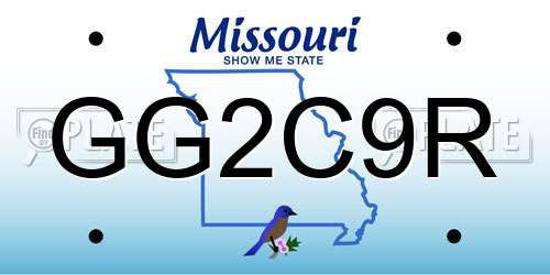 GG2C9R Missouri License Plate