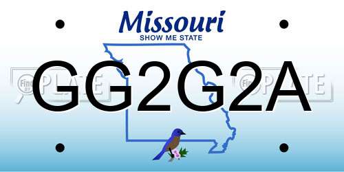 GG2G2A Missouri License Plate