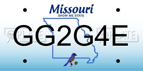 GG2G4E Missouri License Plate