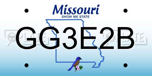 GG3E2B Missouri License Plate