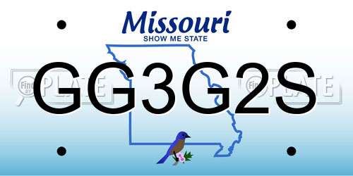 GG3G2S Missouri License Plate