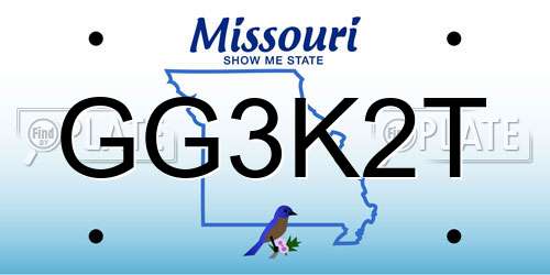 GG3K2T Missouri License Plate