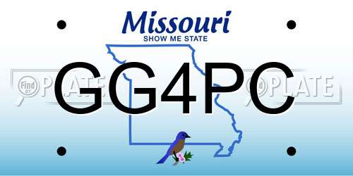 GG4PC Missouri License Plate