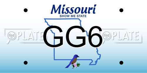 GG6 Missouri License Plate