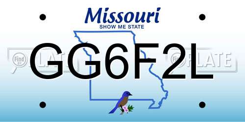GG6F2L Missouri License Plate