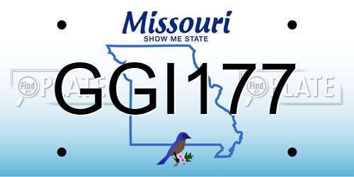 GGI177 Missouri License Plate