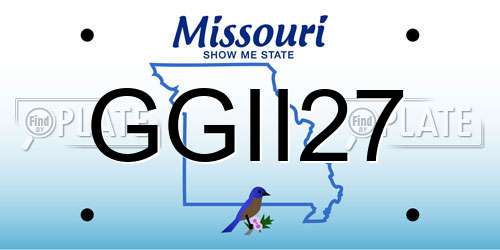 GGII27 Missouri License Plate