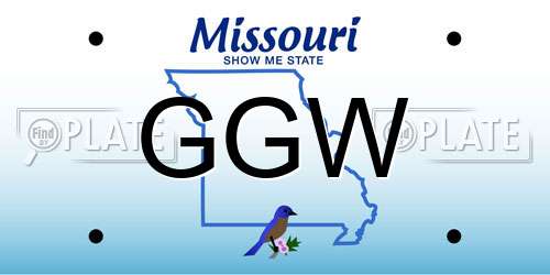 GGW Missouri License Plate