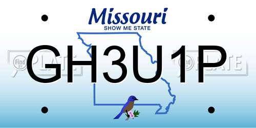 GH3U1P Missouri License Plate