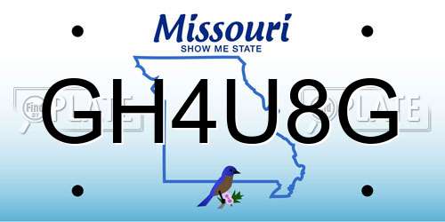 GH4U8G Missouri License Plate