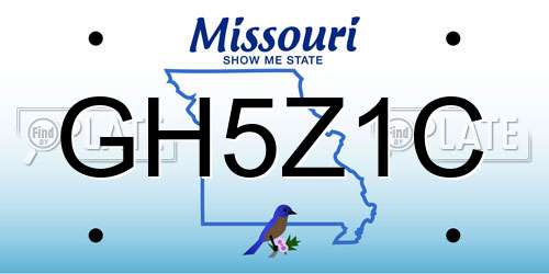 GH5Z1C Missouri License Plate