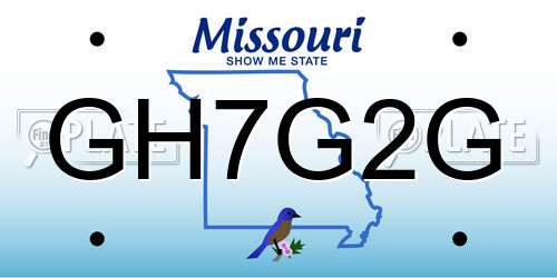 GH7G2G Missouri License Plate