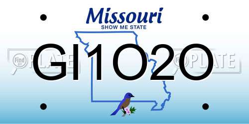 GI1O2O Missouri License Plate