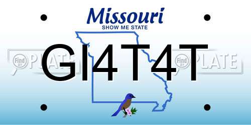 GI4T4T Missouri License Plate