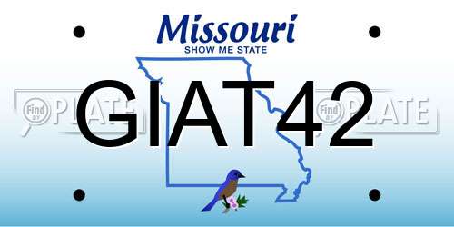 GIAT42 Missouri License Plate