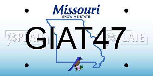 GIAT47 Missouri License Plate