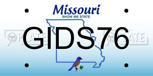 GIDS76 Missouri License Plate