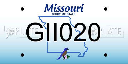 GII020 Missouri License Plate