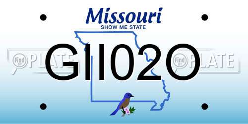 GII02O Missouri License Plate