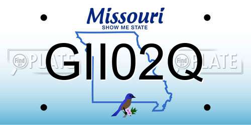 GII02Q Missouri License Plate