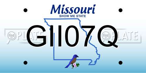 GII07Q Missouri License Plate